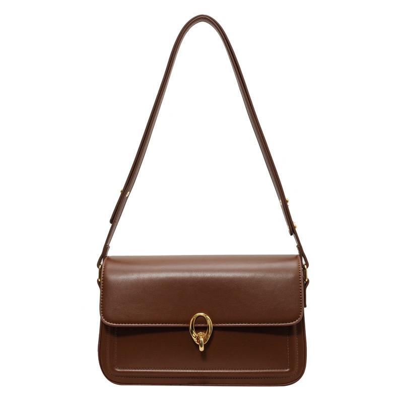 Винтажная свадебная сумочка для женщин, новый стиль 2023 года, шикарная подмышечная сумочка, парижская маленькая квадратная сумочка. кофейный