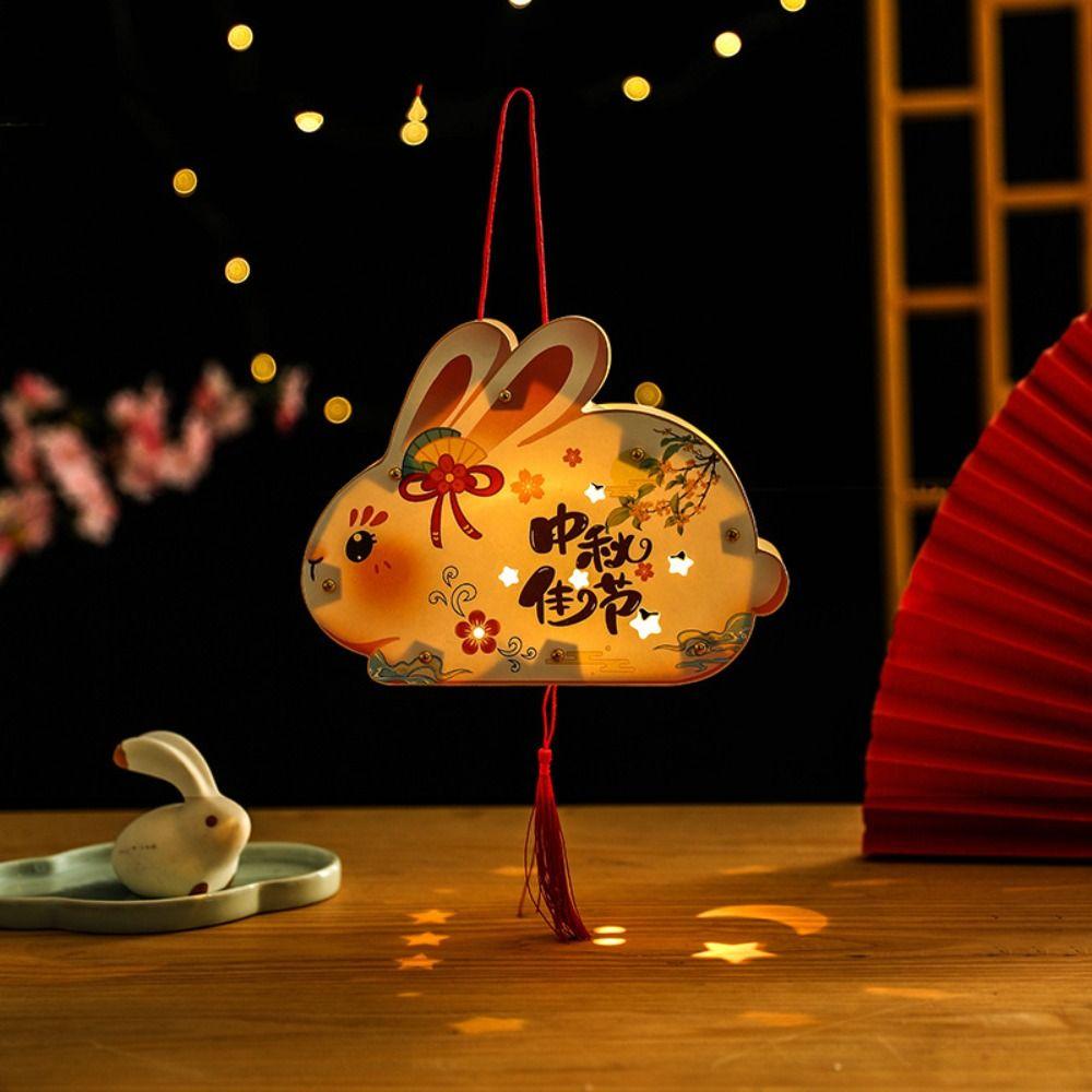 PVC Material Mid-Autumn Festival Lantern DIY Luminous New Year Lanterns  Performance Props