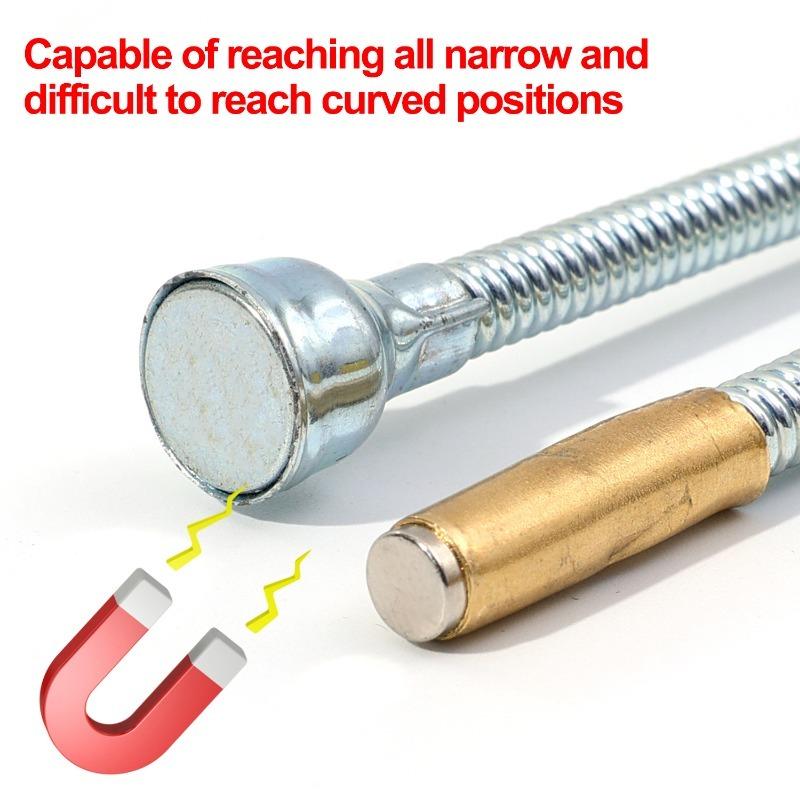 New Foldable Strong Magnetic Pickup Tool Metal Flexible Pick Up Tool Suction Bar Magnet Spring Grip Grabber Portable Hand Tools