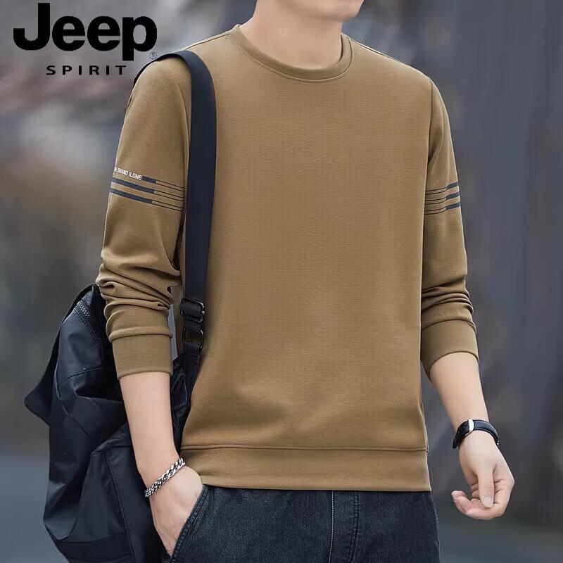 JEEP SPIRIT Men's Round Neck Long Sleeve Sweatshirt