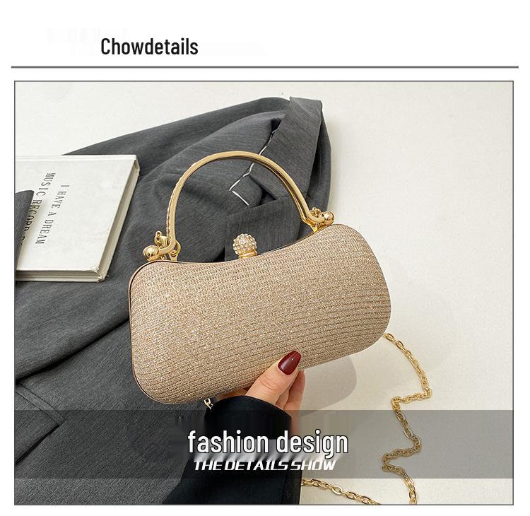 Bolsa de Ombro Transversal de Festa da Moda 2025 com Design de Corrente