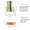Portable Striped Folding Chair for Camping and Fishing