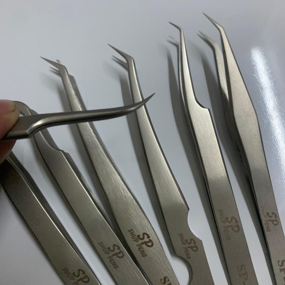 SP Matte Stainless Steel Tweezers for Eyelash Extensions and Electronic Tool Repairs