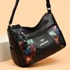 Middle-Aged Women's Large Capacity Bag Soft Leather Shoulder Crossbody Bag for Mom