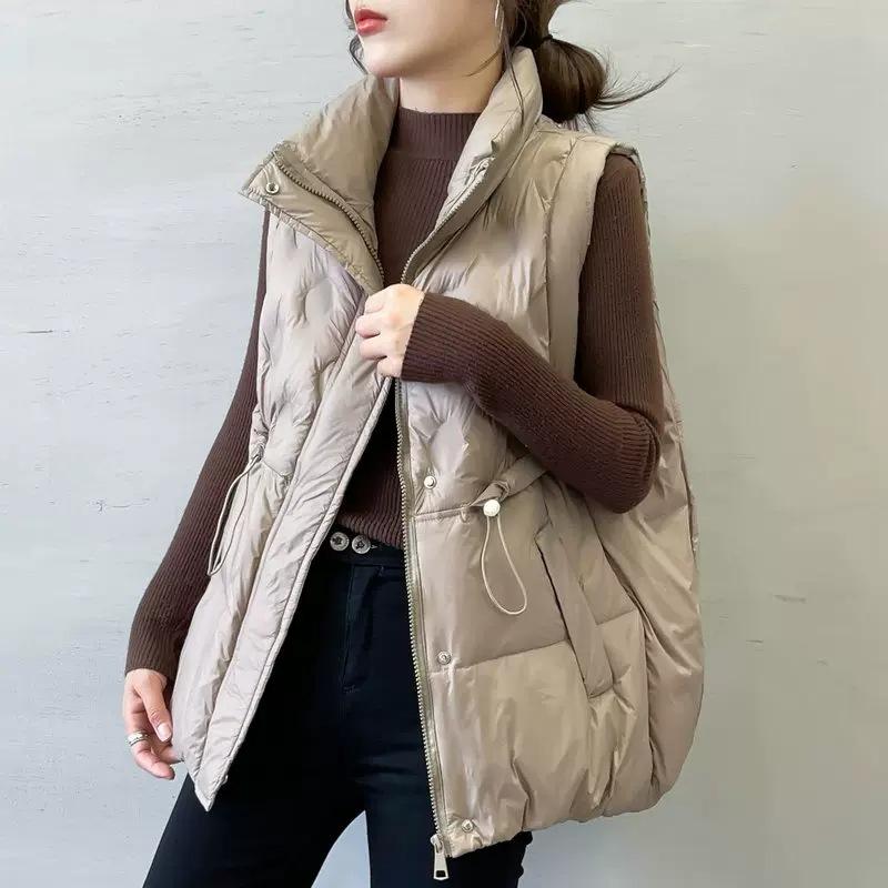 European version loose large size casual down jacket vest women's autumn and winter new embroidered vest vest jacket vest