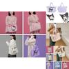 Stylish Hello Kitty Melodic Kuromi Plush Fabric Handheld And Crossbody Bag For Girls