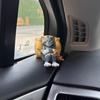 Figurina Decorativa per Cruscotto Auto Modello Animale Cartone Animato Carino Ornamento Interno per Scrivania e Veicolo Accessorio da Esposizione Giocattolo da Collezione