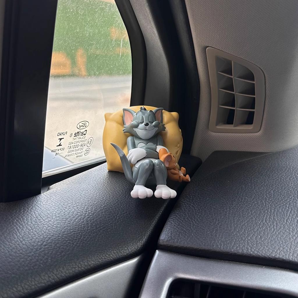 Figurina Decorativa per Cruscotto Auto Modello Animale Cartone Animato Carino Ornamento Interno per Scrivania e Veicolo Accessorio da Esposizione Giocattolo da Collezione