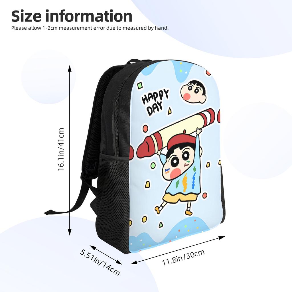 Crayons Shins Chans Travel Backpack Men Women School Computer Bookbag Cartoon College Student Daypack Bags