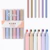 6Pcs Highlighter Pen Macaron Color Smooth Writing Soft Nib Aesthetic Cute Double Head Art Marker Pen for School