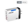 240w Gan Fast Charger With Led Light 5 In 1 2usb+3type-C Multi Port Phone Charger For Iphone15-17Series Samsung Huawei Xiaomi 15