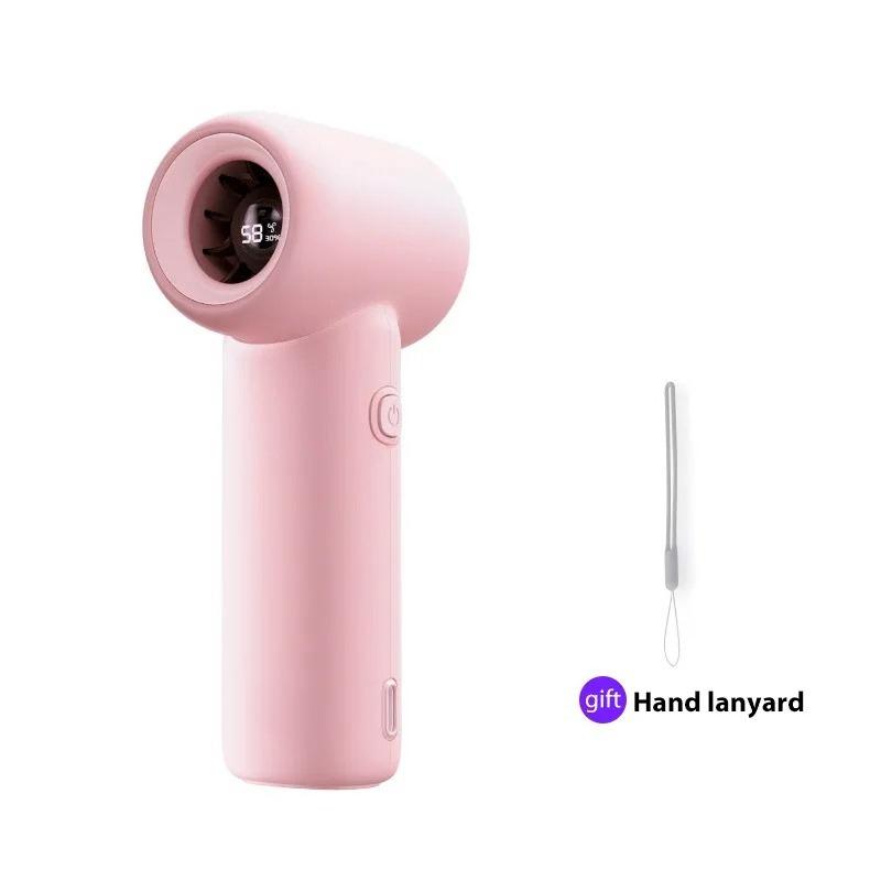 Turbo Fan Portable Handheld 5 Gear Wind Battery Operated Up To 10 Working Hours Cooling Fan for Outdoor Travel Beach