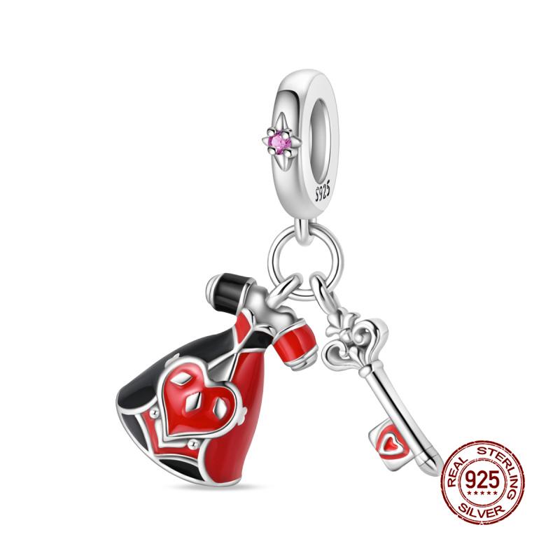 Original Charms Copper Tarot Cards & Snake Charm Beads Fit 3Mm Original Bracelet Necklace Women Diy Fine Jewelry Gift New In