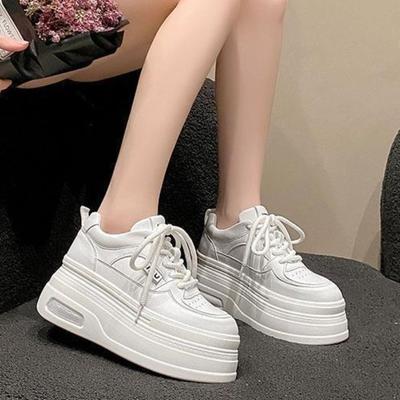 Gruby podeszwa niszowe retro buty typu "dad shoes" damskie jesienne nowe wszechstronne cm podwyższające platforma sportowe buty na desce