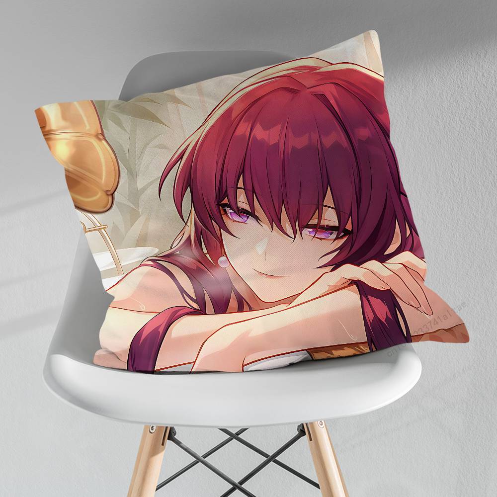 HHonkai Star Rail KKafka Verschiedene Größen Quadratische Kissenhülle Für Auto Zuhause Schlafzimmer Dekor Geburtstag Geschenk