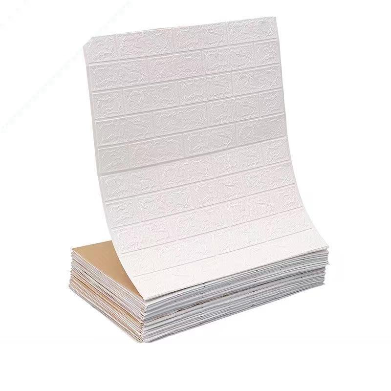 

10M 3D Imitation Brick Grain Wall Sticker Wallpaper Antique Effect Self-adhesive Bathroom Kitchen TV Background Wall Home Decor 70cmX1000cm