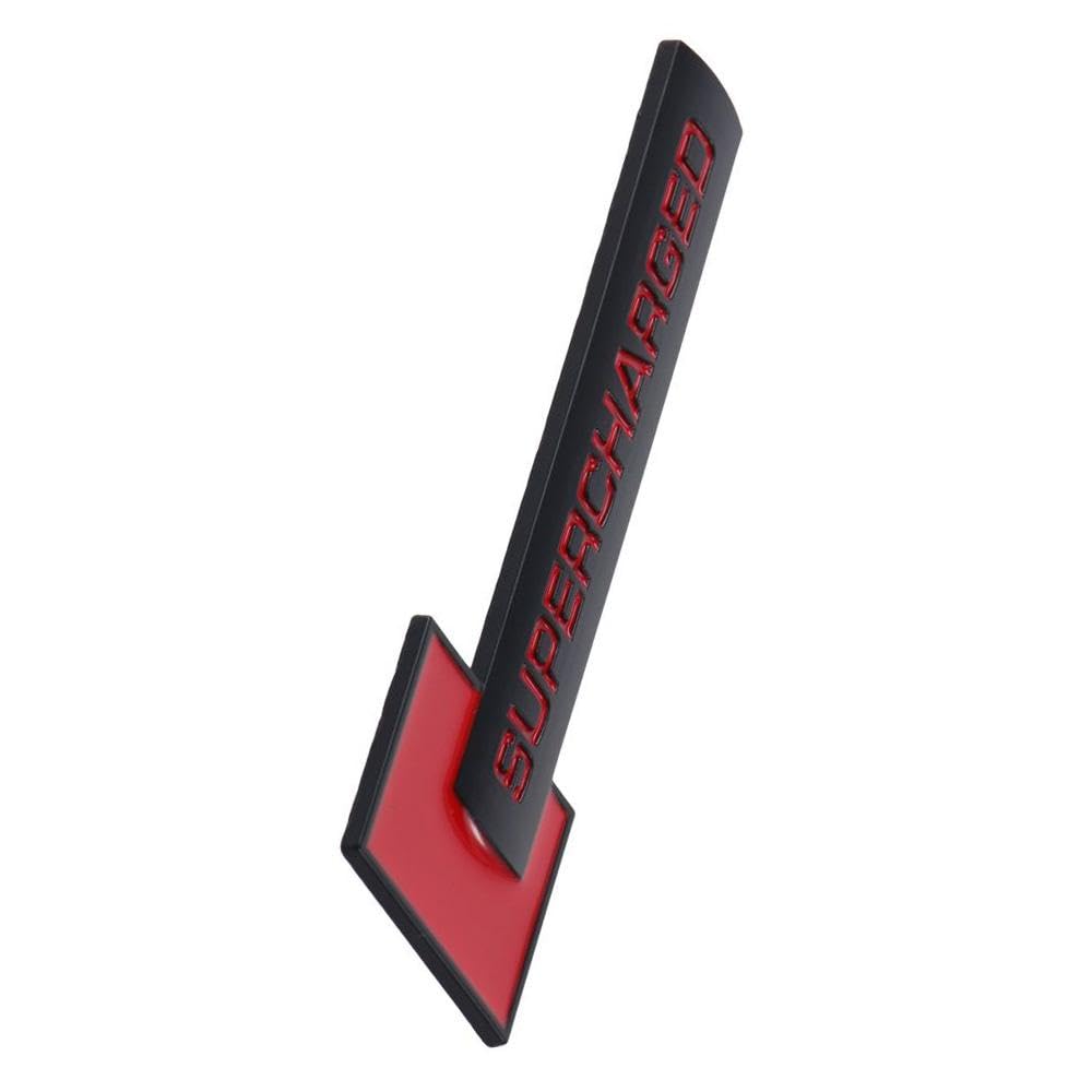 Qicarkey 3 ks Kovový emblém Supercharger 3D Logo Písmeno Auto Znak Nálepka Auto Zadní