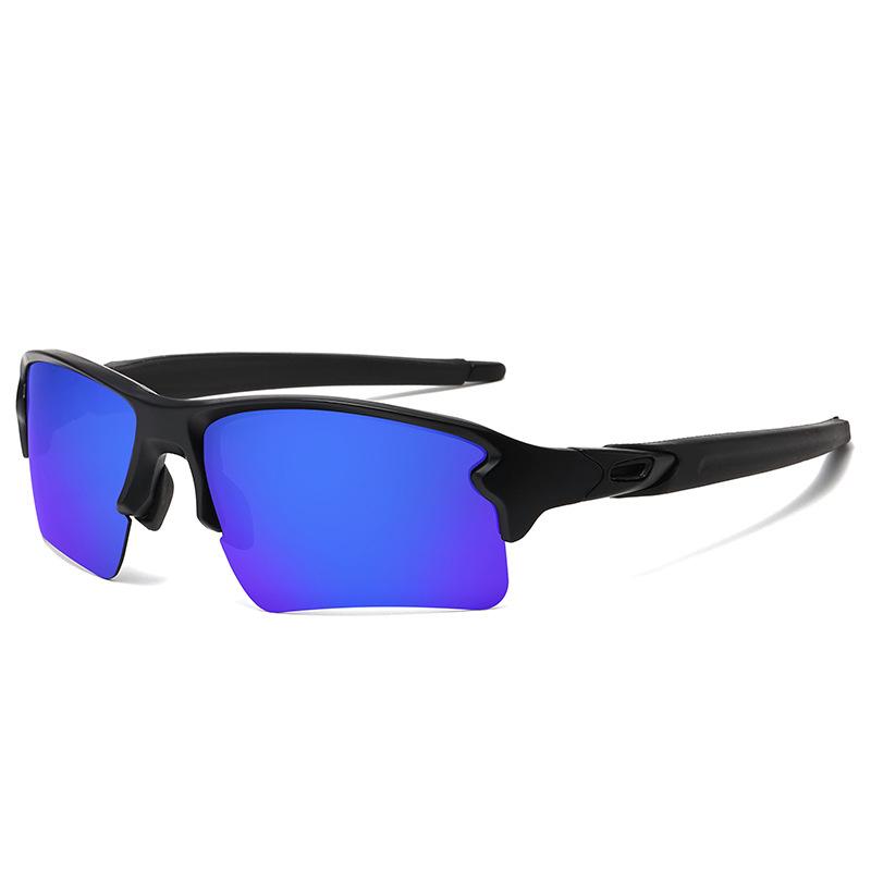 

New European American Sports Sunglasses Half Frame Outdoor Cycling Colorful Anti Outer Line Glasses Polarized