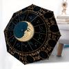 Celestial Moon Phase Astrology Chart Wall ArtUmbrella, Portable 3-Fold Compact Umbrella for Men & Women Gift