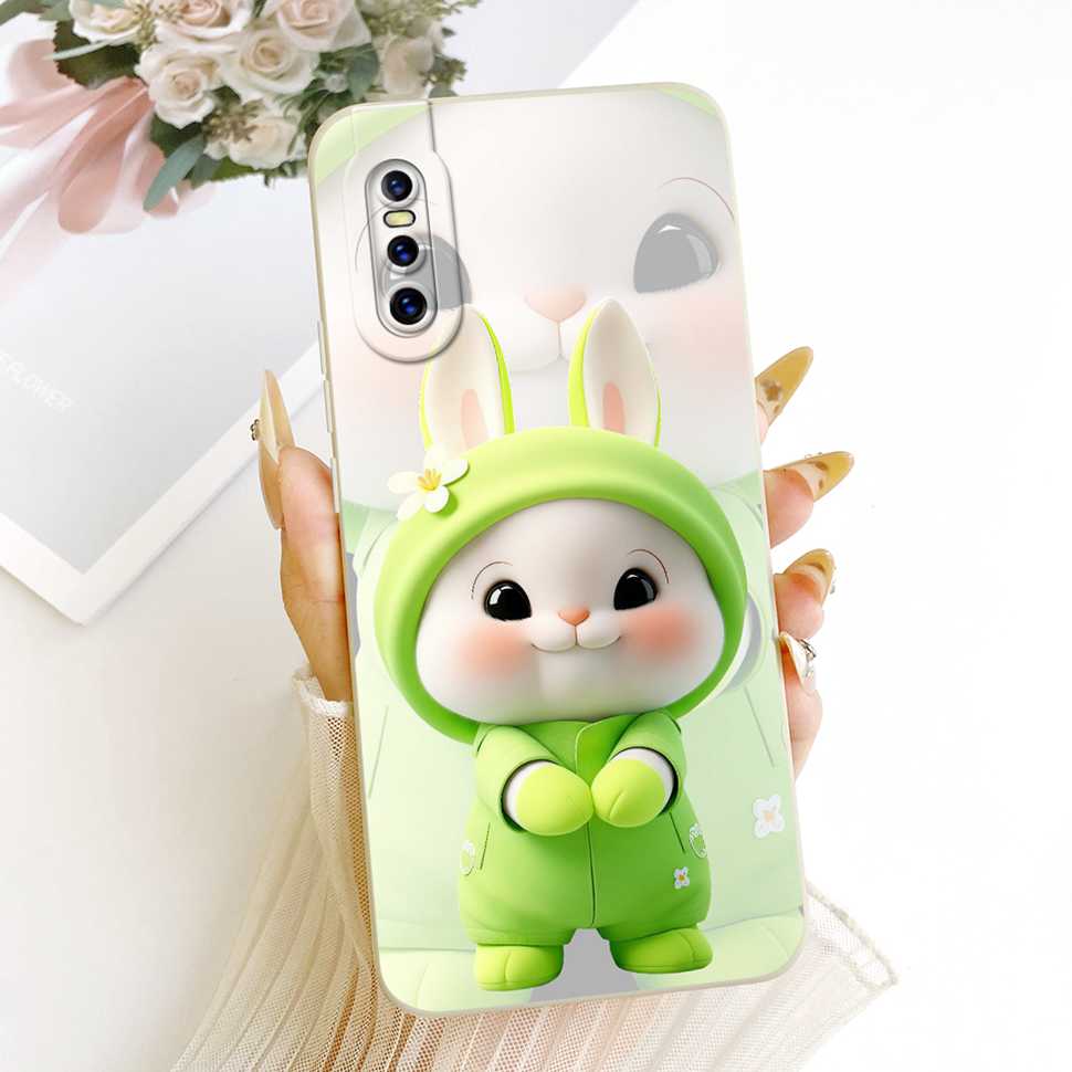 Für Vivo V15 Pro 2019 Hülle Vivo1818 Silikon Weich Niedliche Katze Hase Bemalte Rückseite Für Vivo V 15 V15 Pro Hüllen Fundas Coque