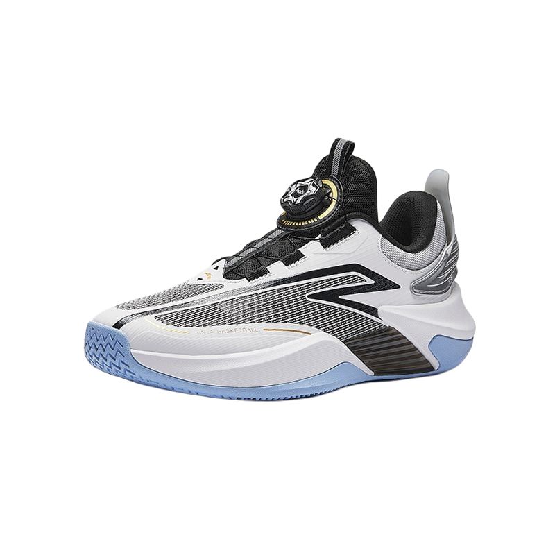 Anta Comfortable Fashionable Non-Slip Durable Low-Top Kids Basketball Shoes Kids Sneakers White Black Silver 312511111