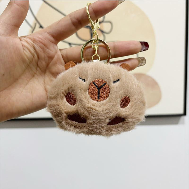 Adorable Mini Capybara Stuffed Animal Keychain Plush Toy Cute Backpack Charm