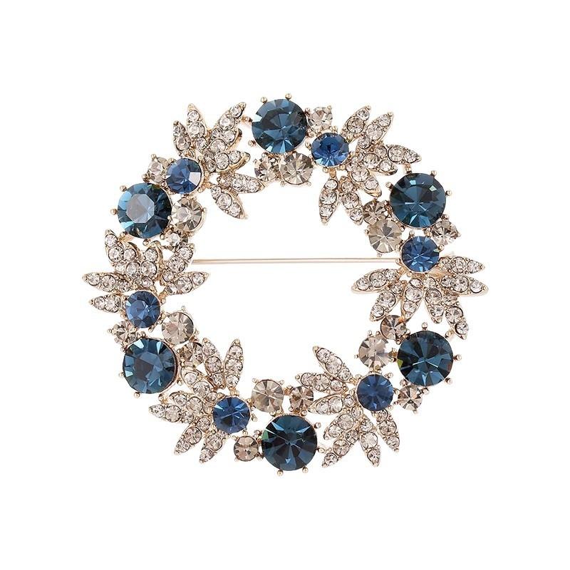 Fashionable Garland Brooch, Elegant Full Diamond Brooch, Versatile Anti-glare Pin, Suit Accessory, Brooch