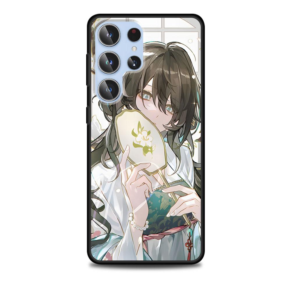 Ruan Mei Honkai Star Rail Case for Samsung Galaxy S23 S21 S20 FE S24 S22 Ultra S10 S10e S9 Plus Soft Black TPU Phone Cover