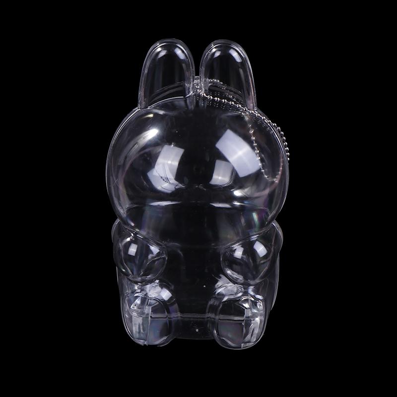 Für Labubu V1 V2 Schutzhülle aus Acryl Transparent Schutzhülle Tragbare Kabelorganizer-Box Verdickte Puppentasche