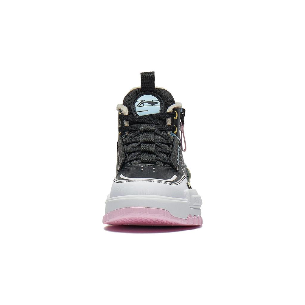 Li Ning Kids Journey 3.0 V2 Comfortable Versatile Shock Absorbing Durable Mid-Top Sneakers Kids Sneakers Black YKCT142-22