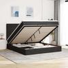 VidaXL Ottoman Bed Frame with Mattress Black 200x200cm Velvet 3313495