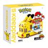 Anime Pokemon Pikachu Mini Cartoon Elf Ball Car Food Truck Building Blocks DIY Model Assembled Block Brick kids Puzzle Toys