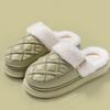 Fashion Indoor Waterproof Cotton Slippers for Women Thick Bottom Non Slip Home Plush Slides Woman Comfortable Fluffy Platform Slippers