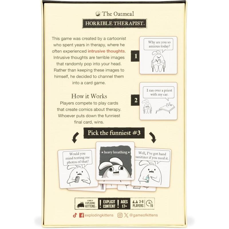 Horror-Kartenspiel - Comic-Gebäude-Kartenspiel, 3-8 Spieler, Perfekt für Partys und Familien-Spieleabende, Kartenspiel für Erwachsene