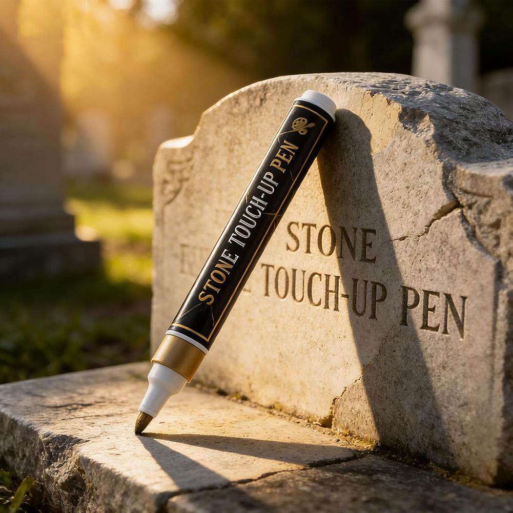 Waterproof Marker Paint Pen for Tombstone, Oil Based Gravestone Marker, Quick Dry Weatherproof Pen for Memorial Maintenance
