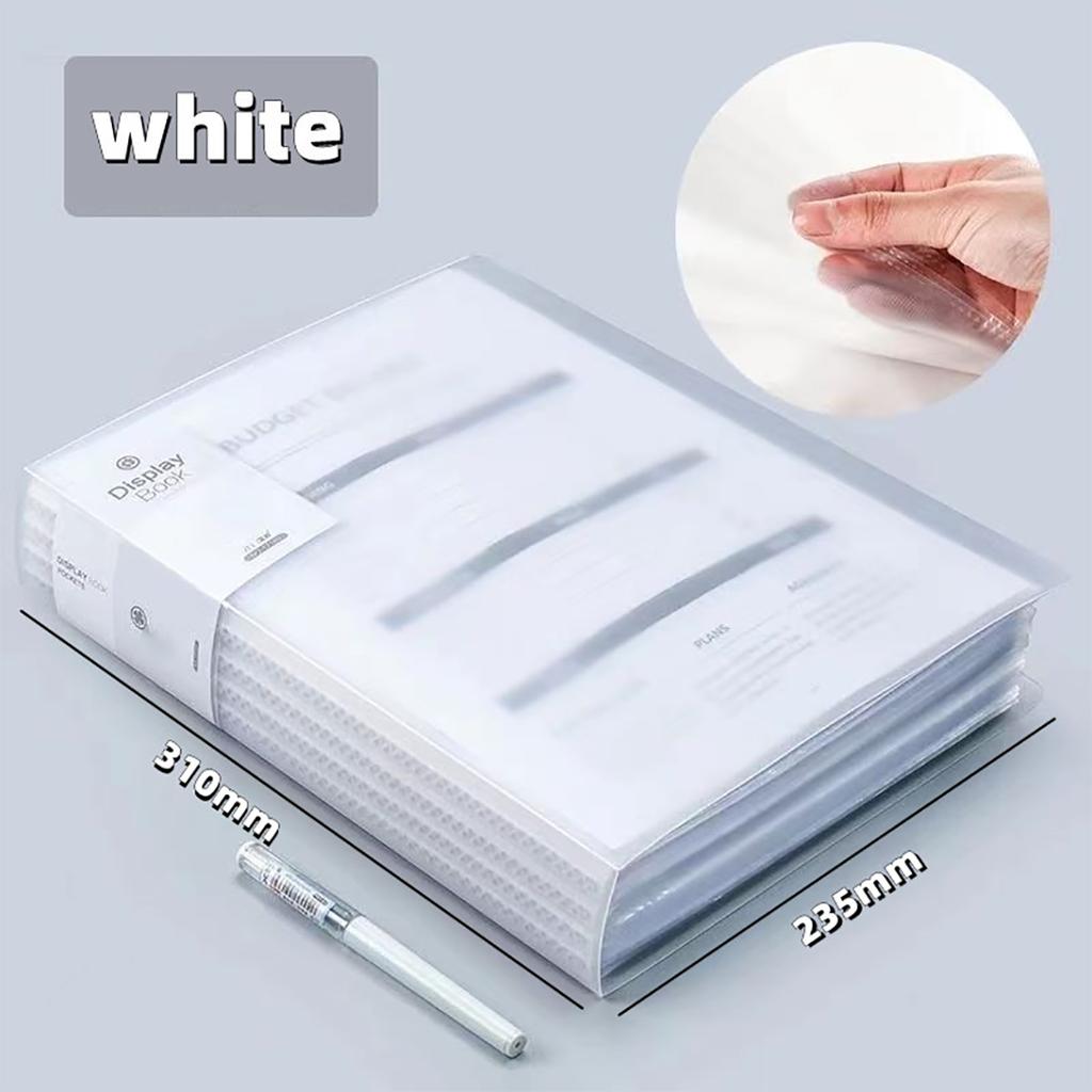 A4 60 Page Data Book Insert Folder Transparent Inner Page Data Storage Book Premium Durable Quality Useful Practical