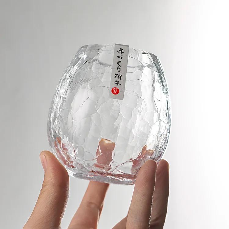 Creative Japanese-style ice-cracked glass  household water glass foreign wine glass whiskey  drinking water cup