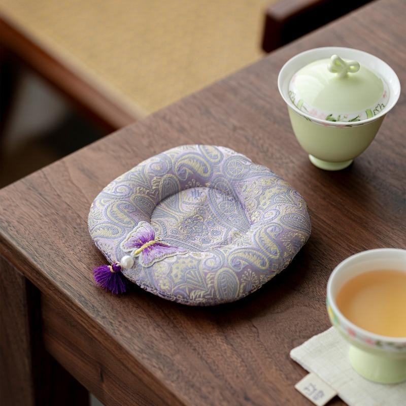 Handmade Cloth Mat Zen Kung Fu Tea Ceremony Accessory Heat Insulation Pad for Teapot Teacup Bowl Anti Scald Mat