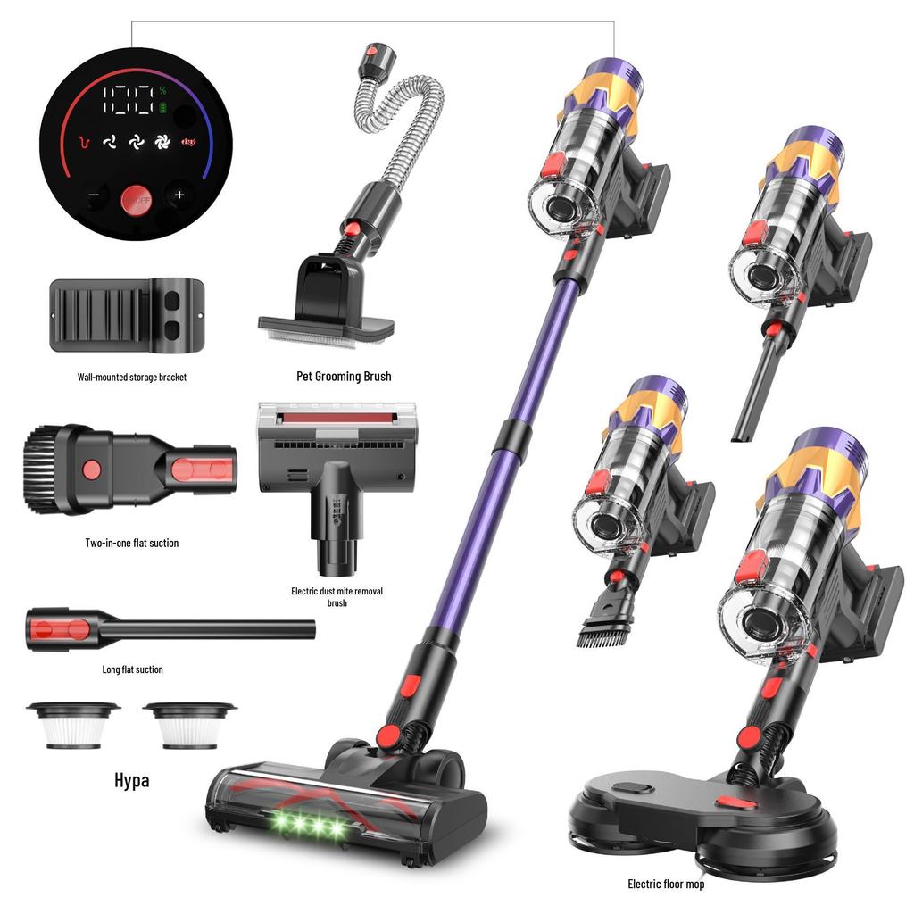 High-Power Brushless Handheld Vacuum Cleaner – 550W Multi-Function with Strong Suction for Home and Pet Hair Removal