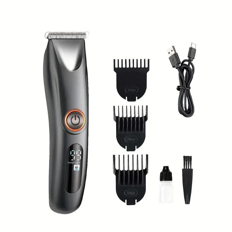 Hair Clipper, Cordless Beard Trimmer Shaver Electric T Blade Hair Trimmer Grooming Kit Razor, Zero Gap Hair Cutting Kit With Guide Combs