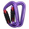 Kobe Kagayaki Breaking Strength Domestically Double Carabiner, Approx. 1,200kg, Tested, Auto-Lock Type, 2-Pack (Black Star?)