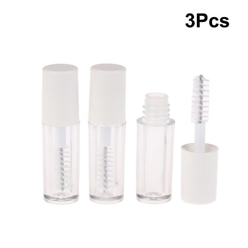 

Многоразовый флакон, Пробная упаковка Сделай сам, 1,2 мл 3 шт. Пустой тюбик для туши с кисточкой для ресниц, Контейнер для сыворотки для роста ресниц белый