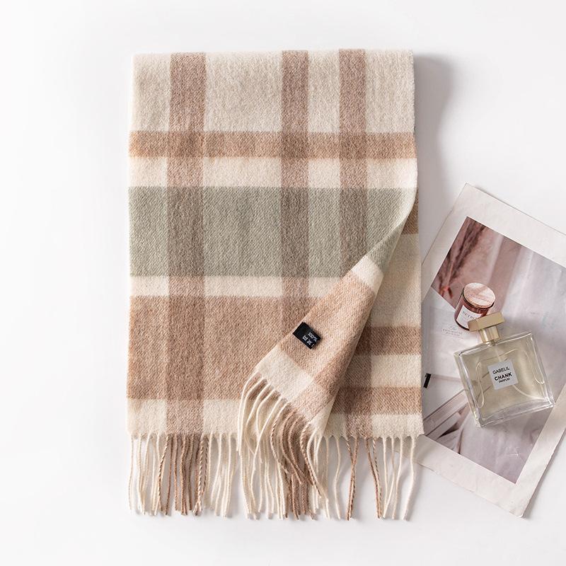 

Шерстяной шарф Женская мода Повседневный Универсальный Темпераментный шарф Подарки Для личного пользования Шаль 30*180cm