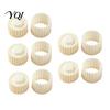 Home Baking Gadgets 2-in-1 Round Mooncake Mold, Double Ended Pastry Press with Scallop And Handheld Cookie Stamper Spiral Embossing for DIY