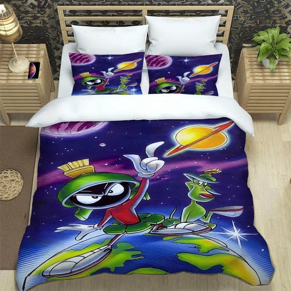 Marvin The Martian Cartoon Bedding Sets Exquisite Bed Supplies Set Duvet Cover Comforter Set Bedding Set Luxury Birthday Gifts