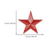 Large Red Iron Five-Pointed Star Wall Decor Inspirational Metal Star Hanging Ornament for Bedroom Living Room Office Garden