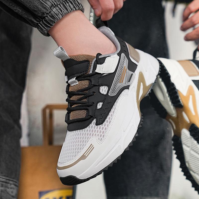 Fashion Men's Sneakers Summer Mesh Breathable Casual Shoes Outdoor All-match Height-enhancing Dad Shoes Tenis Para Hombre 2025