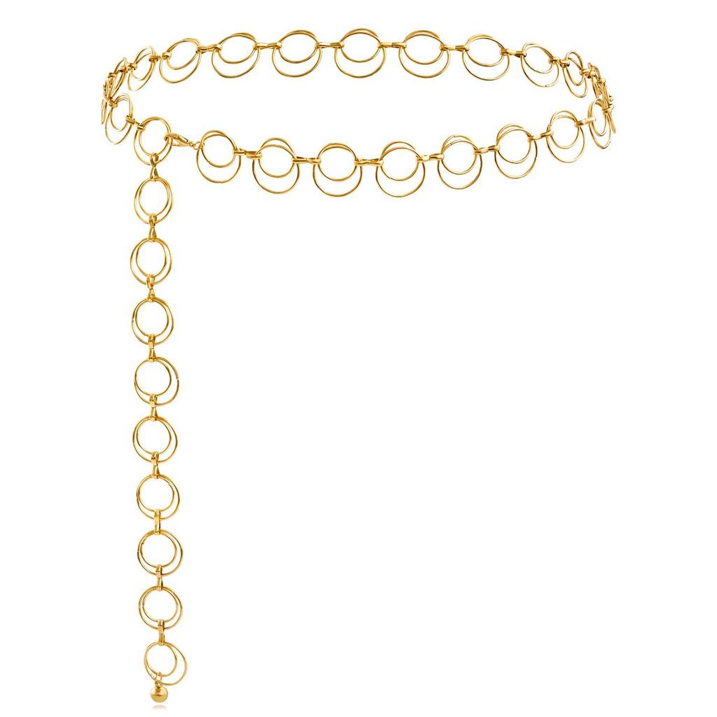 Sunflower Metal Waist Chain for Women - Adjustable European & American Style Waist Belt Ornament