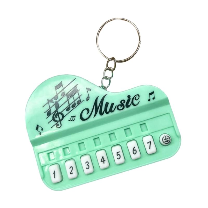 Playable Miniature Piano Keychain Toy For Children Portable Musical Instrument With LED Light Safe Plastic Design