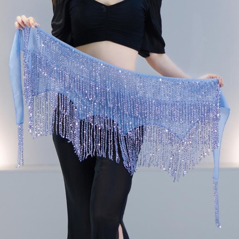 Professional Grade Belly Dance Hip Scarf Lightweight Polyester Fabric for Comfortable Extended Dance Practice